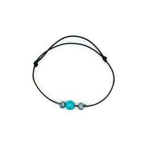 AGLAEA | Blue Bead & Cyan Gemstone Beads Bracelet