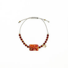 Load image into Gallery viewer, ANTHEIA | Red Beads &amp; Flower Ornament Bracelet