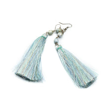 Load image into Gallery viewer, ARTEMIS | Arctic Fringes &amp; Stones Earrings