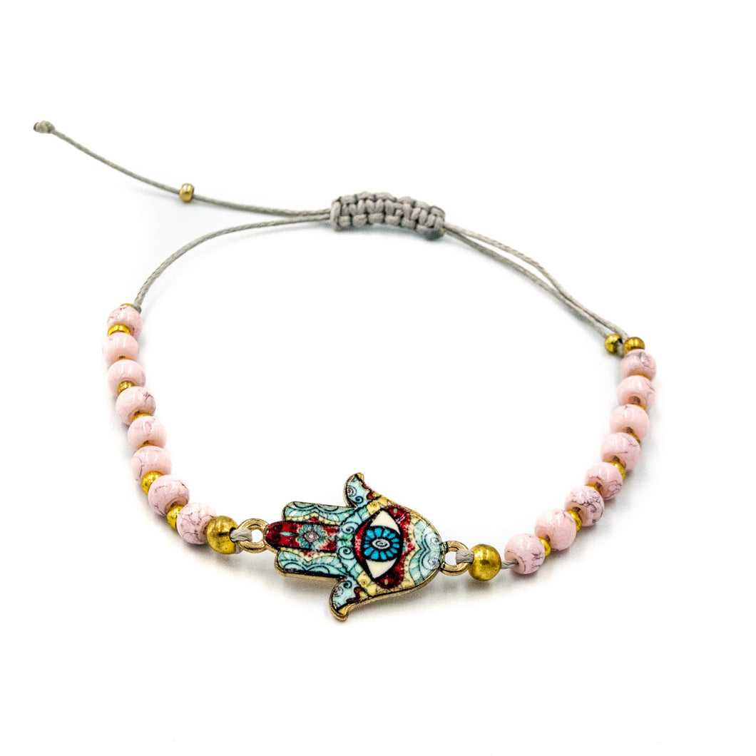 ASIA | Pink Beads & Ornament Bracelet