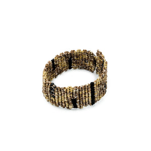 ATROPOS | Macrame Fully Knitted Dark Gold Bracelet