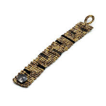 Load image into Gallery viewer, ATROPOS | Macrame Fully Knitted Dark Gold Bracelet