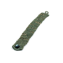 Load image into Gallery viewer, CLOTHO | Macrame Fully Knitted Olive Green Bracelet