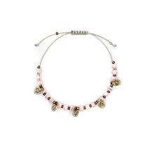 Load image into Gallery viewer, DIONE | Pink Beads &amp; Silver &quot;Coins&quot; Bracelet