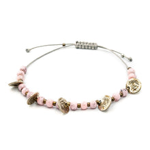 Load image into Gallery viewer, DIONE | Pink Beads &amp; Silver &quot;Coins&quot; Bracelet