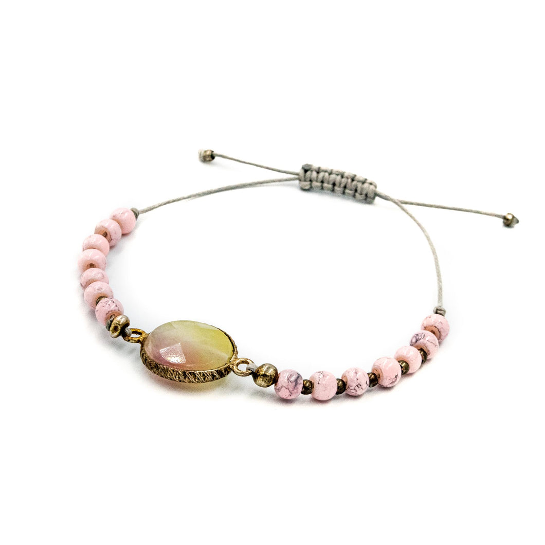 EOS | Pink Beads & Gem Bracelet