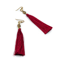 Load image into Gallery viewer, HERA | Ruby Fringes &amp; Stones Earrings