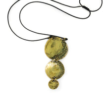 Load image into Gallery viewer, HIPPOLYTA | Round Triplet of Forged Dark Brass Necklace