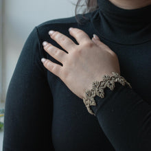 Load image into Gallery viewer, LACHESIS | Macrame Fully Knitted Cream Brown Bracelet