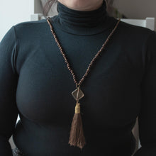 Load image into Gallery viewer, MAIA | Brown Beads &amp; Brown Fringes Necklace