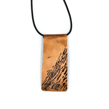 Load image into Gallery viewer, MELANIPPE | Forged Bronze Metal Rectangle Necklace