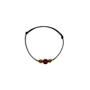 THALIA | Red Bead & Yellow Gemstone Beads Bracelet